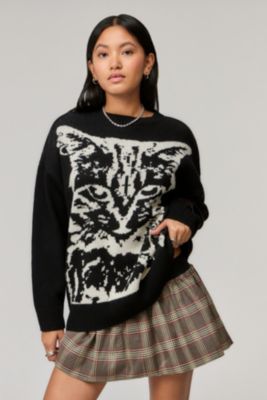 Minga London Schwarzer Katzen Pullover