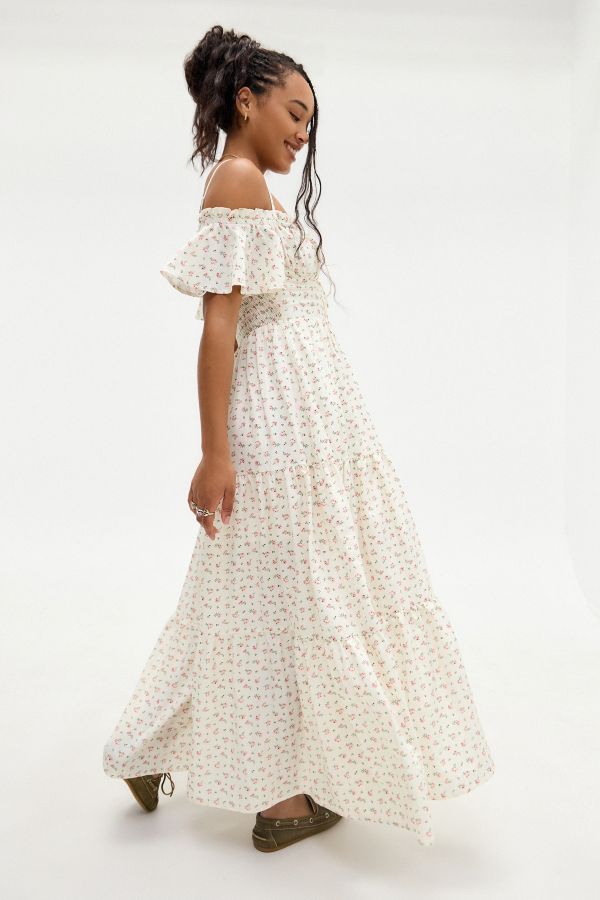 Slide View: 5: Kiss The Sky UO Exclusive Rose Maxi Dress