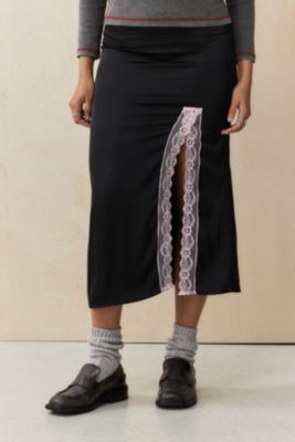 Love Triangle Estella Satin Midi Skirt