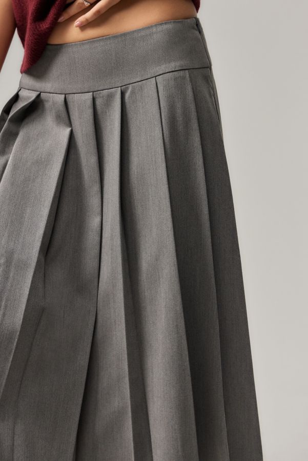 Slide View: 4: Motel Trisman Charcoal Midi Skirt