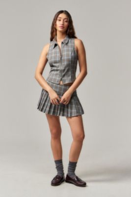 Motel Cartala Check Mini Skirt