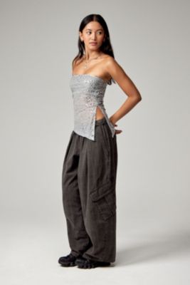 Motel Brilia Pailletten Bandeau Top