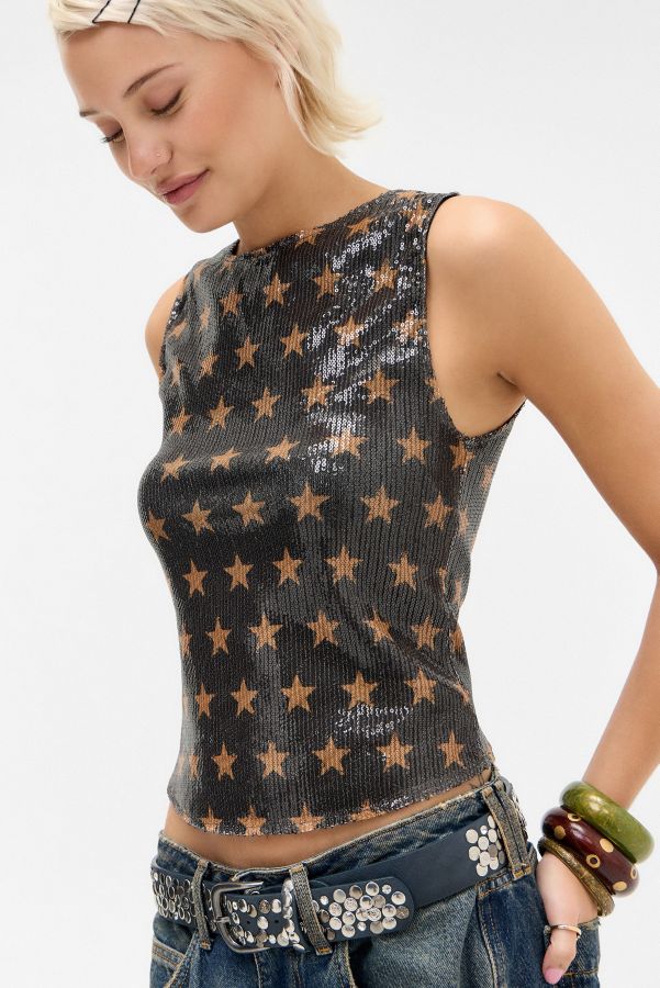 Vista de diapositivas: 1: Motel Hala Sequin Star Top