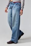 Thumbnail View 1: Jeans Amples Taille Basse Bleu Poudre Motel