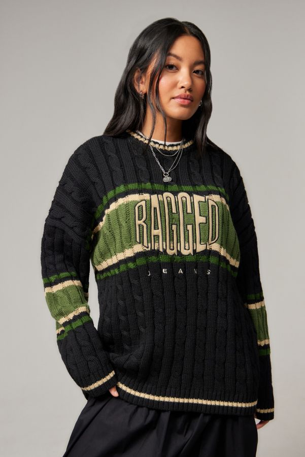 Slide View: 1: Ragged Priest UO Exklusiver Varsity Strick Pullover