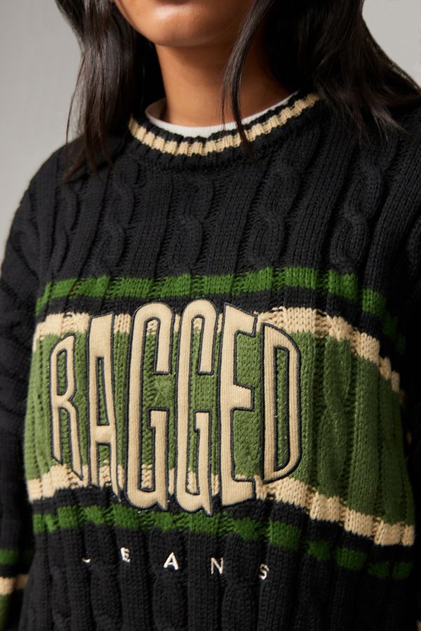 Slide View: 2: Ragged Priest UO Exklusiver Varsity Strick Pullover