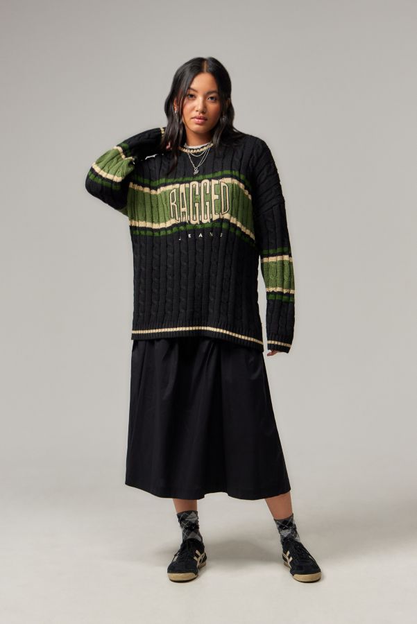 Slide View: 3: Ragged Priest UO Exklusiver Varsity Strick Pullover