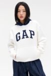 Thumbnail View 1: GAP White Pinstripe Logo Hoodie