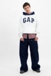 Thumbnail View 7: GAP White Pinstripe Logo Hoodie