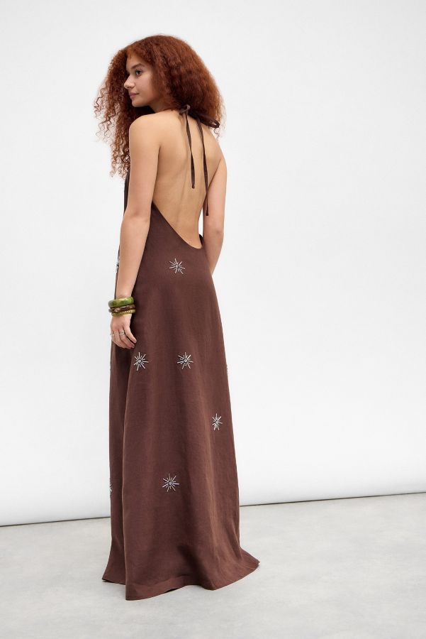 Slide View: 2: PSC Embellished Linen Maxi Dress