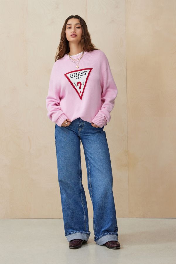 Slide View: 3: Guess UO Exclusive Pink Triangle Jumper