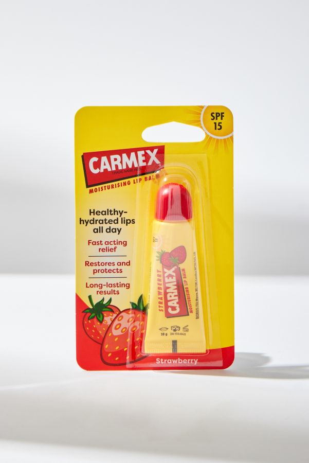 Vista diapositiva: 3: Carmex Strawberry SP15 Balsamo per labbra in tubo