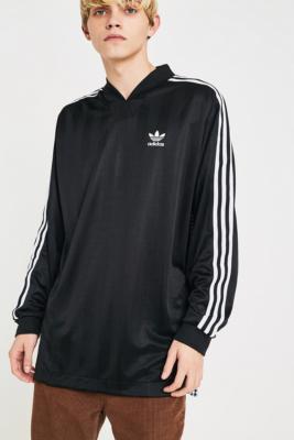 Adidas B-Side 3-Stripe Black Long-Sleeve Jersey T-Shirt | Urban ...