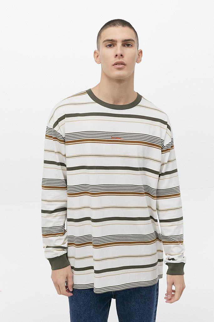 iets frans... Horizontal Stripe Ecru Long Sleeve T-Shirt | Urban ...