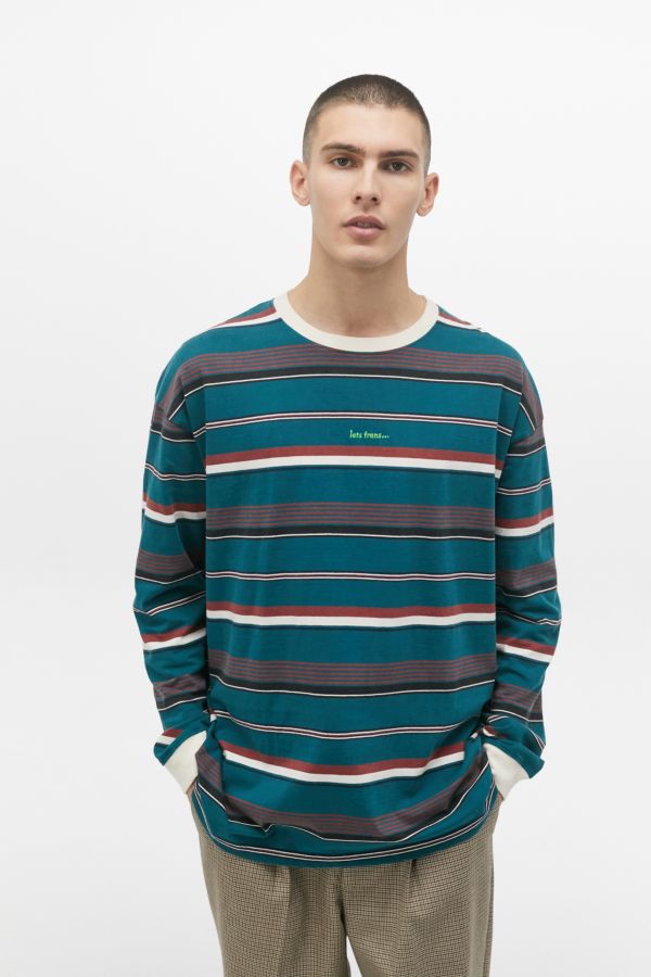 iets frans... Horizontal Stripe Blue Long Sleeve T-Shirt | Urban ...
