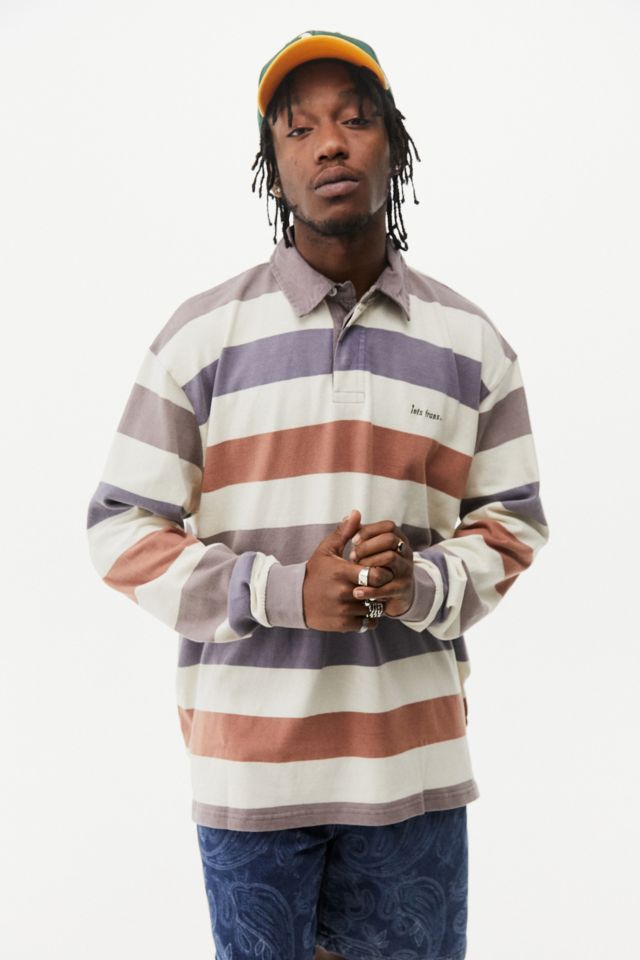 iets frans... Ecru & Lilac Long Sleeve Rugby Shirt | Urban Outfitters UK