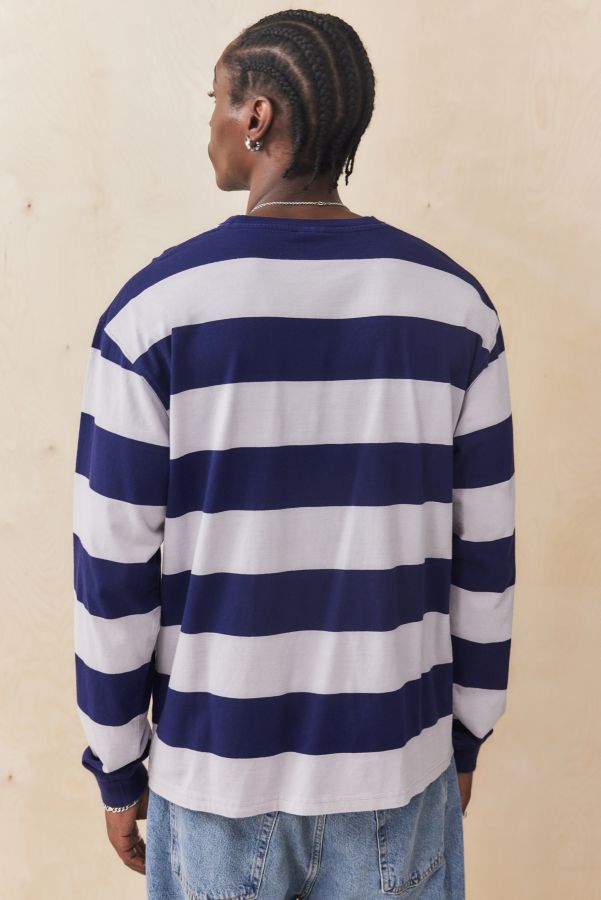 Slide View: 4: BDG Blue Chain Stripe Long Sleeve T-Shirt