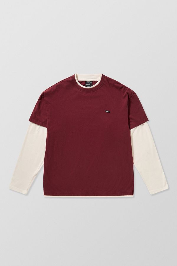 Vista de diapositivas: 8: iets frans... Burgundy Double Layer T-Shirt