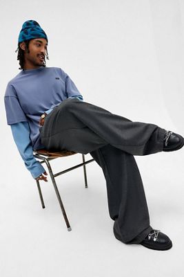 iets frans... Blue Double Layer T-Shirt