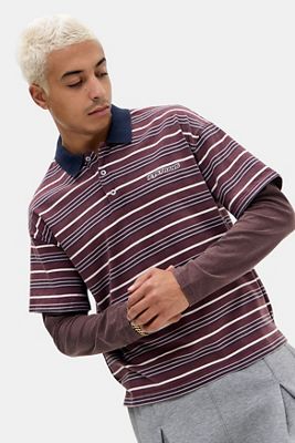 iets frans... Brown Skate Double Layer Polo Shirt