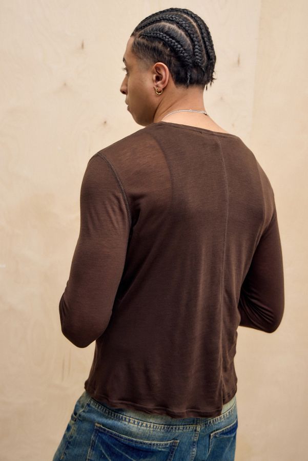 Vista diapositiva: 4: Jaded London Brown Mist Long Sleeve T-Shirt