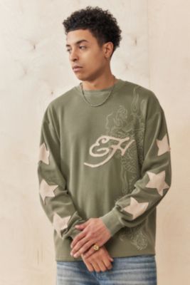 Ed Hardy UO Exclusive Khaki Applique Waffle T-Shirt
