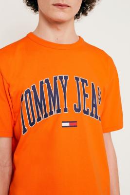 orange tommy jeans t shirt