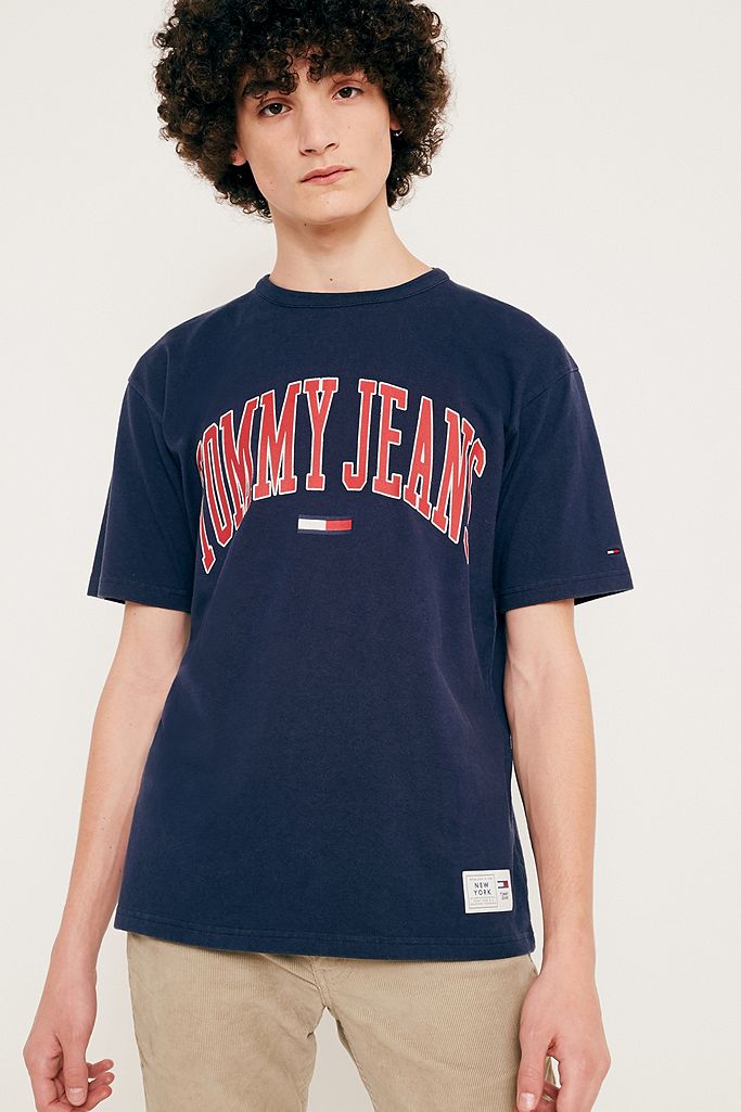 Tommy Jeans Collegiate Navy T-Shirt | Urban Outfitters UK