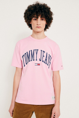 tommy jeans pink t shirt