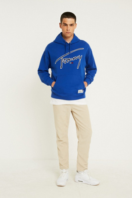 tommy jeans signature pullover hoodie