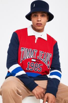 tommy jeans 90s colour block rugby shirt