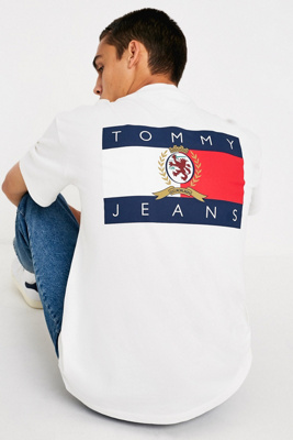 tommy jeans crest flag tee