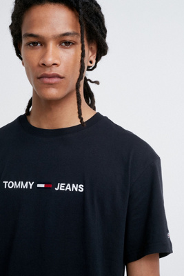 tommy jeans small text tee