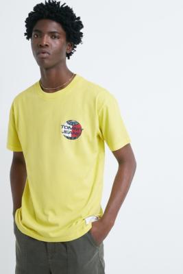 yellow tommy jeans t shirt