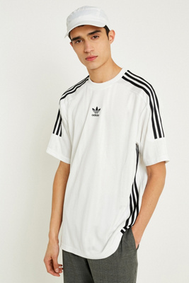adidas white striped shirt