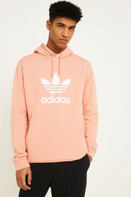 adidas trefoil hoodie pink men's