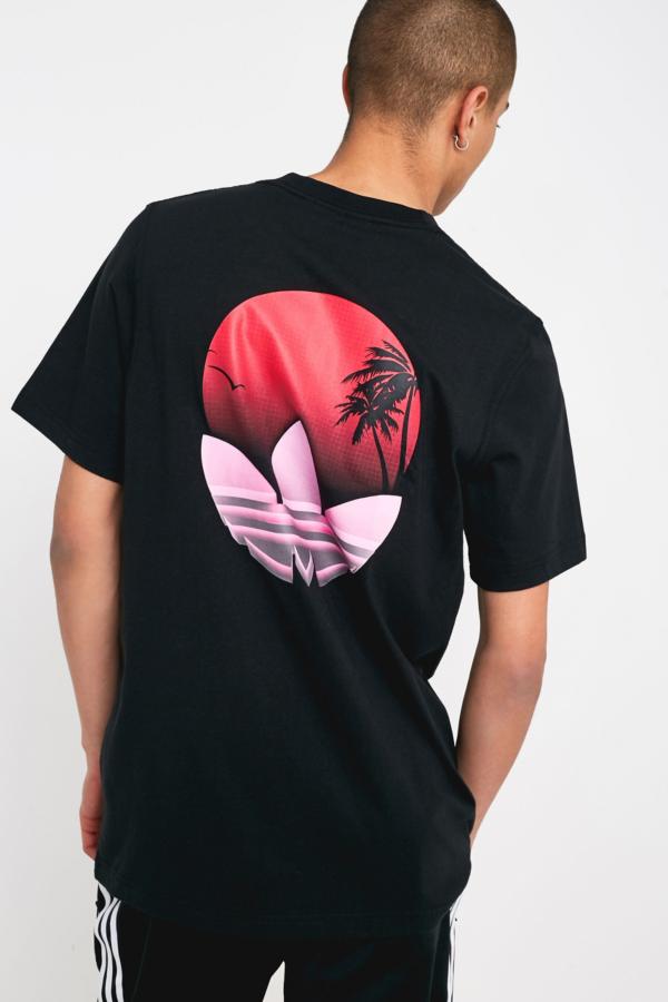 adidas Tropical Black T-Shirt | Urban Outfitters UK