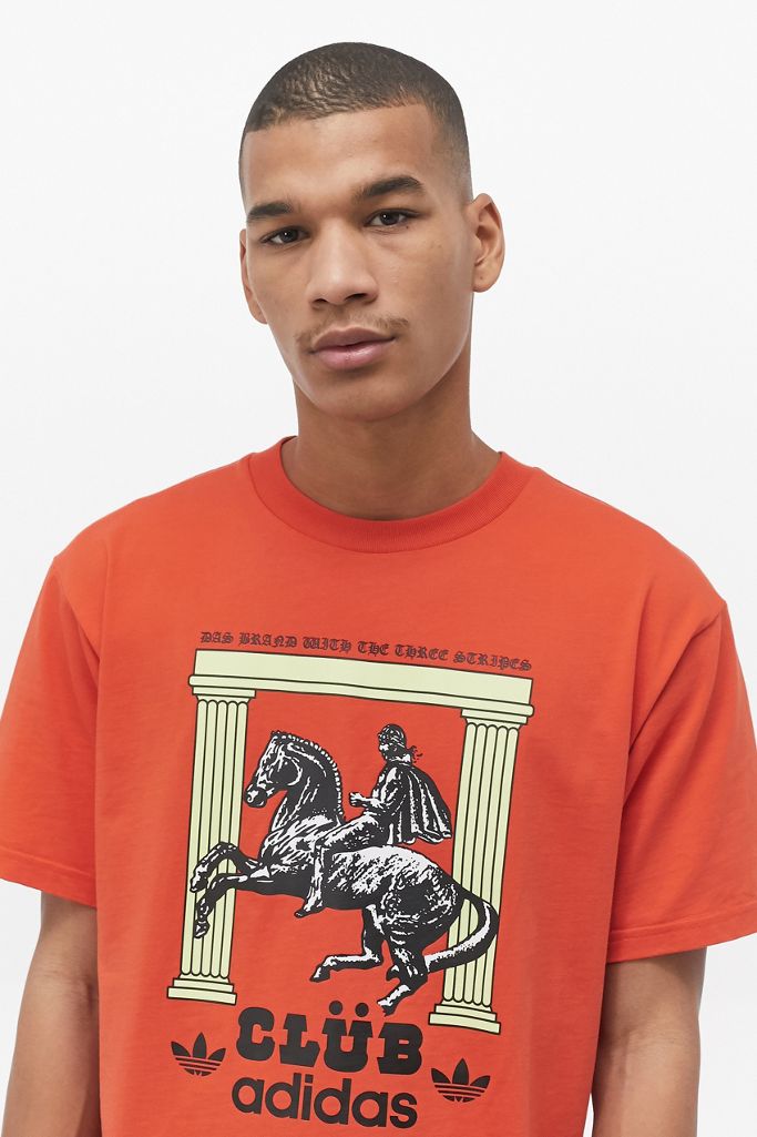 adidas Tshirt orange Club Pillar Urban Outfitters FR