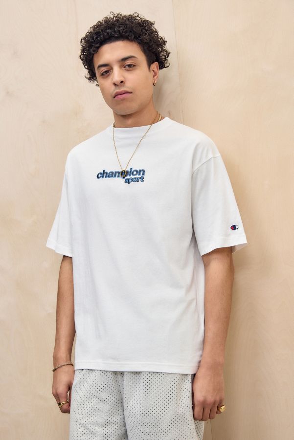 Slide View: 1: Champion White Retro T-Shirt