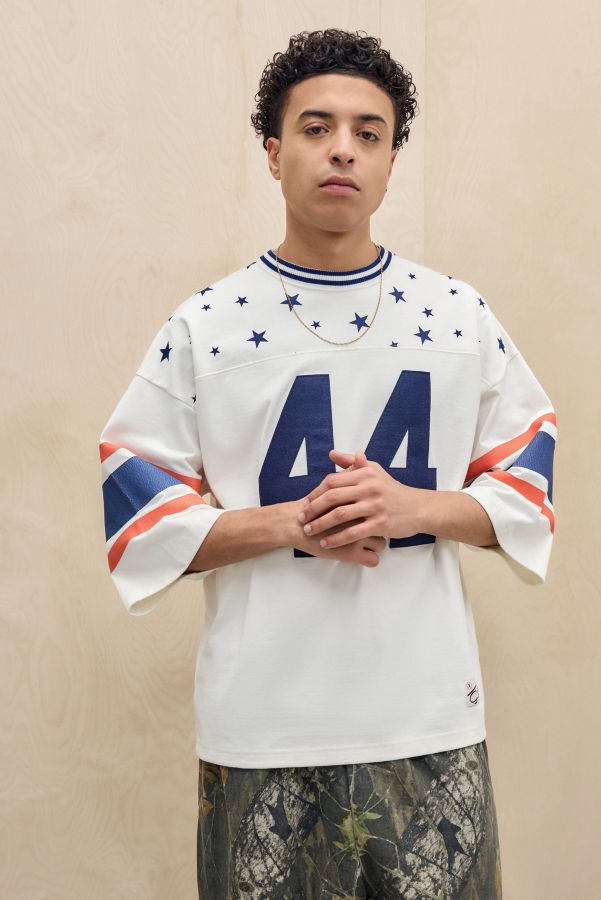 Slide View: 1: Champion White 60s Football T-Shirt