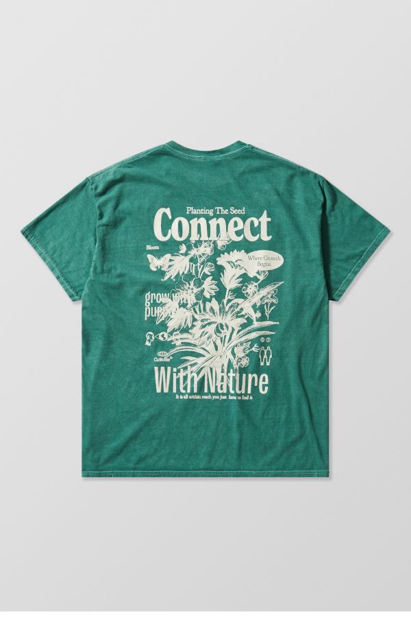 Slide View: 6: UO – T-Shirt „Connect With Nature“ in Grün 