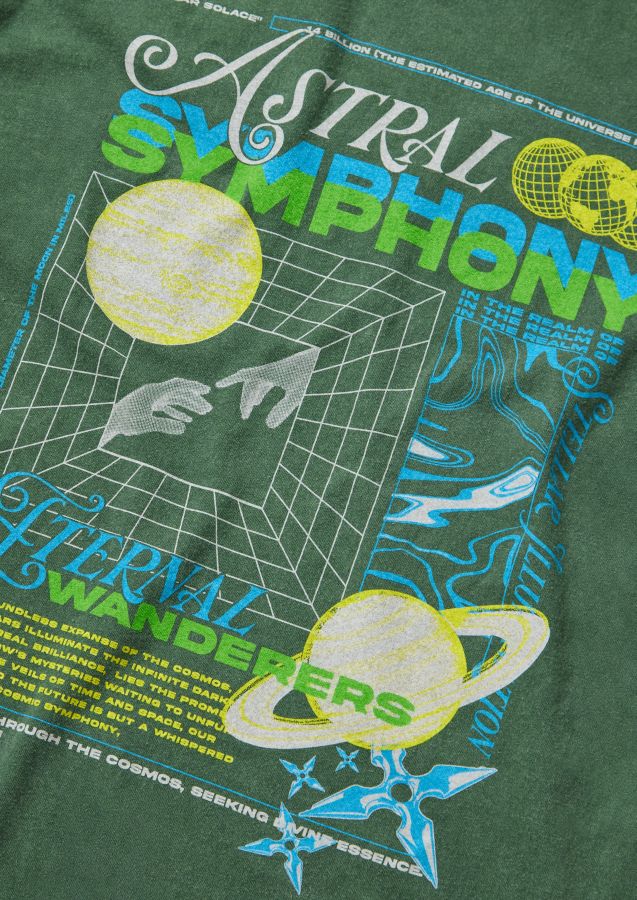 Slide View: 3: UO Grün Astral Sinfonie T-Shirt