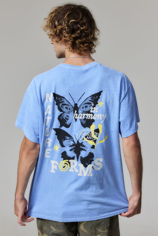 Slide View: 1: UO Blau Natur Formen T-Shirt