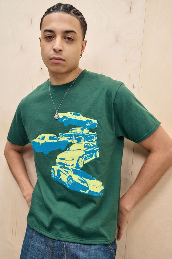 Slide View: 1: UO Green Cars T-Shirt