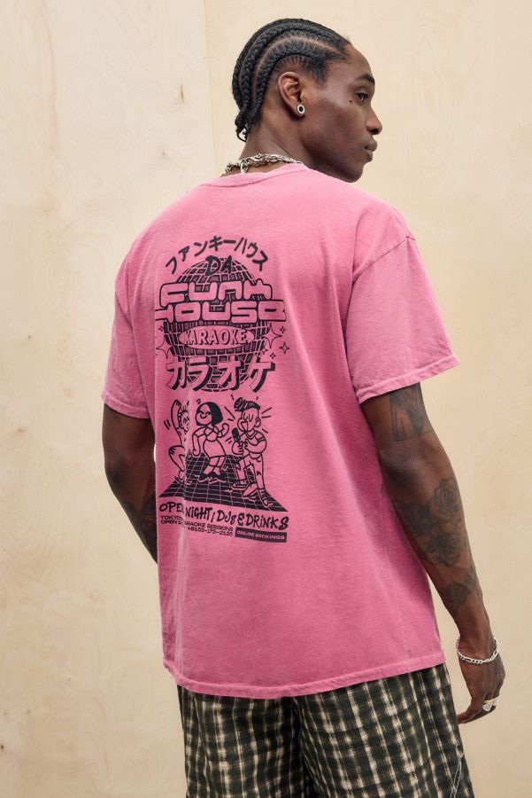 Slide View: 1: T-shirt UO Maison Funk Rose