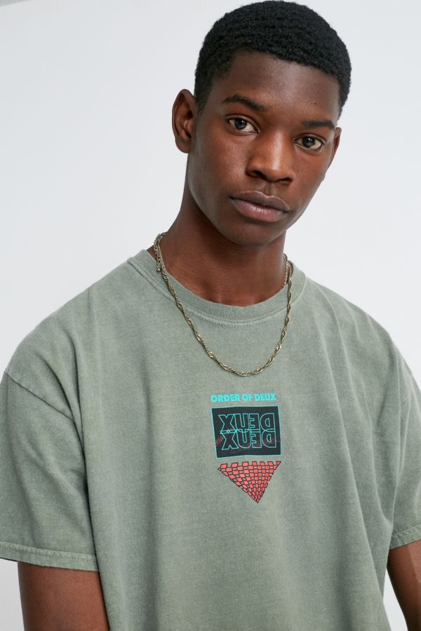 UO Order Poster Khaki Short-Sleeve T-Shirt | Urban Outfitters UK