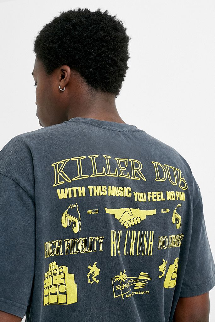 Edwin Killer Dub Washed Black T-Shirt | Urban Outfitters UK