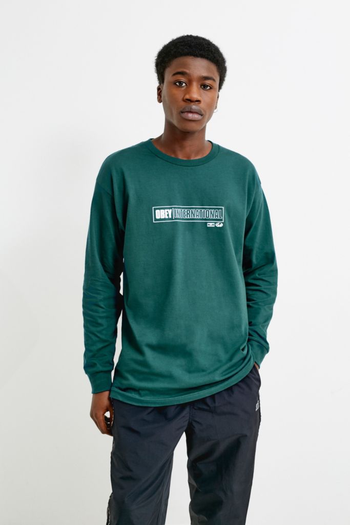 OBEY Cities Long Sleeve T-Shirt | Urban Outfitters UK