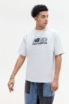 Thumbnail View 1: New Balance Grey Hoops Branded T-Shirt