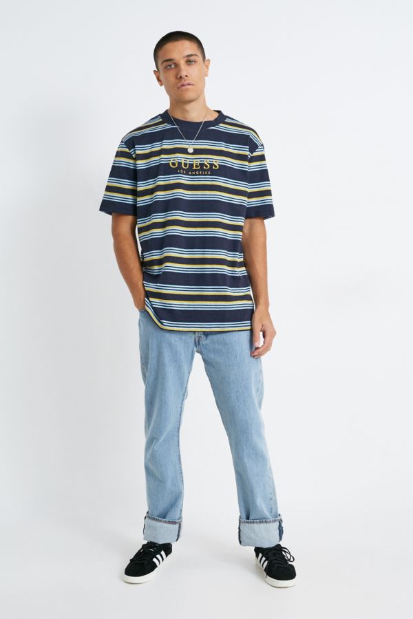 GUESS Originals Horizontal Stripe T-Shirt | Urban Outfitters UK
